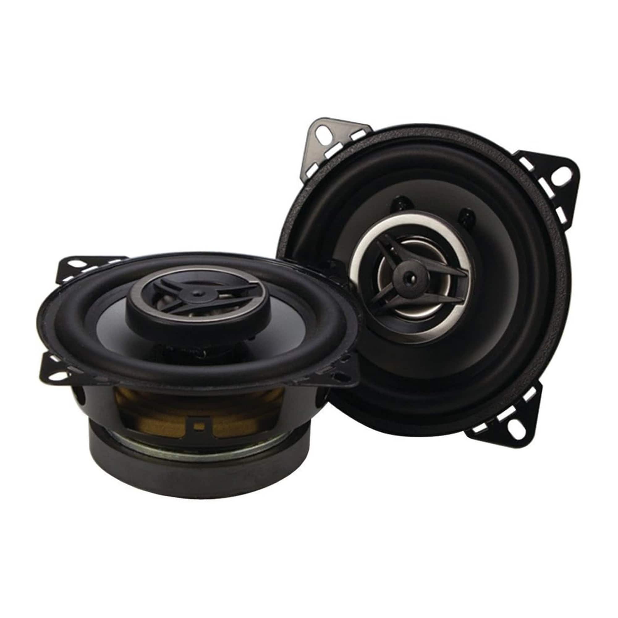 Crunch - 4 Inch Coaxial Speaker Set, Full-Range Audio Upgrade for Vehicle Stereo - Black