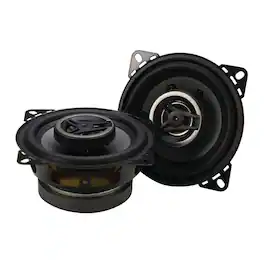 Crunch - 4 Inch Coaxial Speaker Set, Full-Range Audio Upgrade for Vehicle Stereo - Black