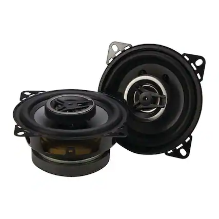 Front. Crunch - Crunch 4 Inch Coaxial Speaker Set, Full-Range Audio Upgrade for Vehicle Stereo - Black.