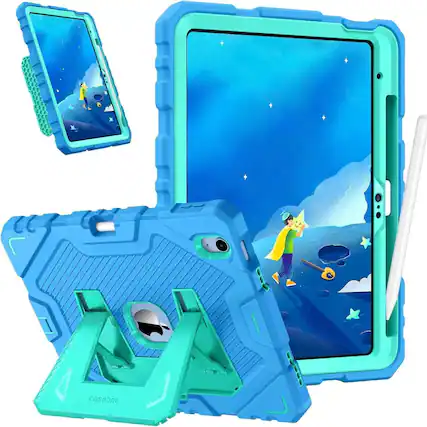 Front. Kitcheniva - Shockproof Kids Friendly Case For iPad A16 11th Gen 11 Inch 2025 And iPad 10th 10.9 Inch Blue - Blue.