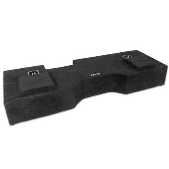 Alt View 4. NVX - 2014-2018 Silverado/Sierra Crew Cab - Custom-Fit Empty Dual 10" Sealed Subwoofer Enclosure - Black.