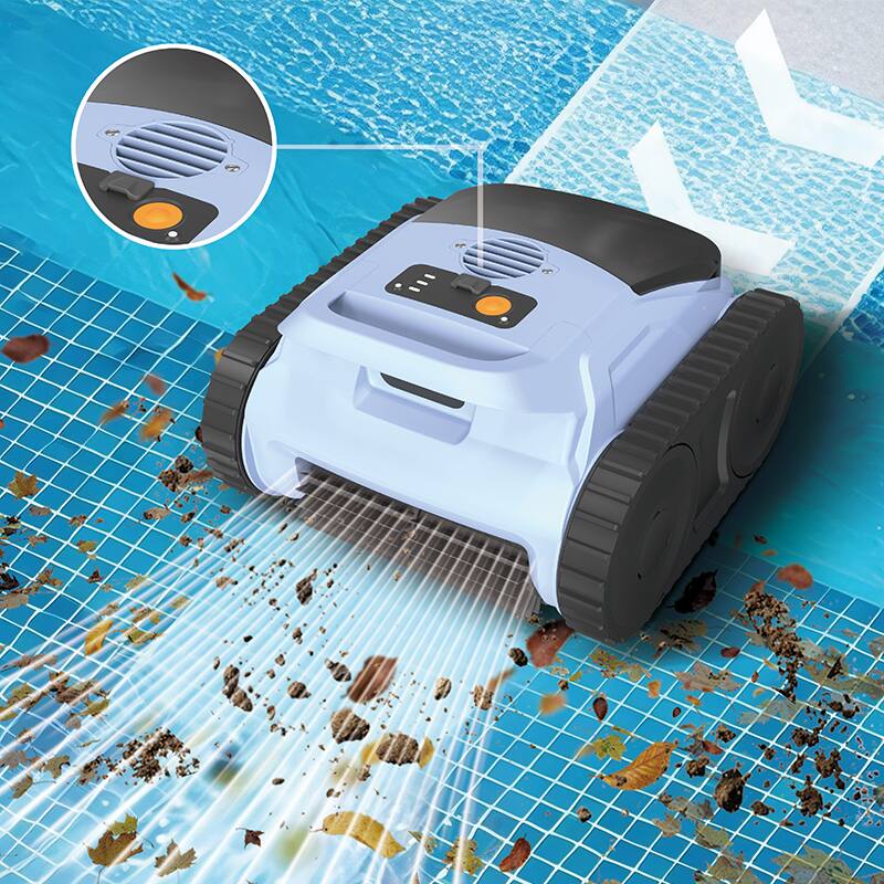 Left. Loheer - Loheer Cordless Robotic Pool Cleaner for In-Ground Pools up to 2150 sq.ft, Automatic Pool Vacuum,  Lasts 180 Mins.