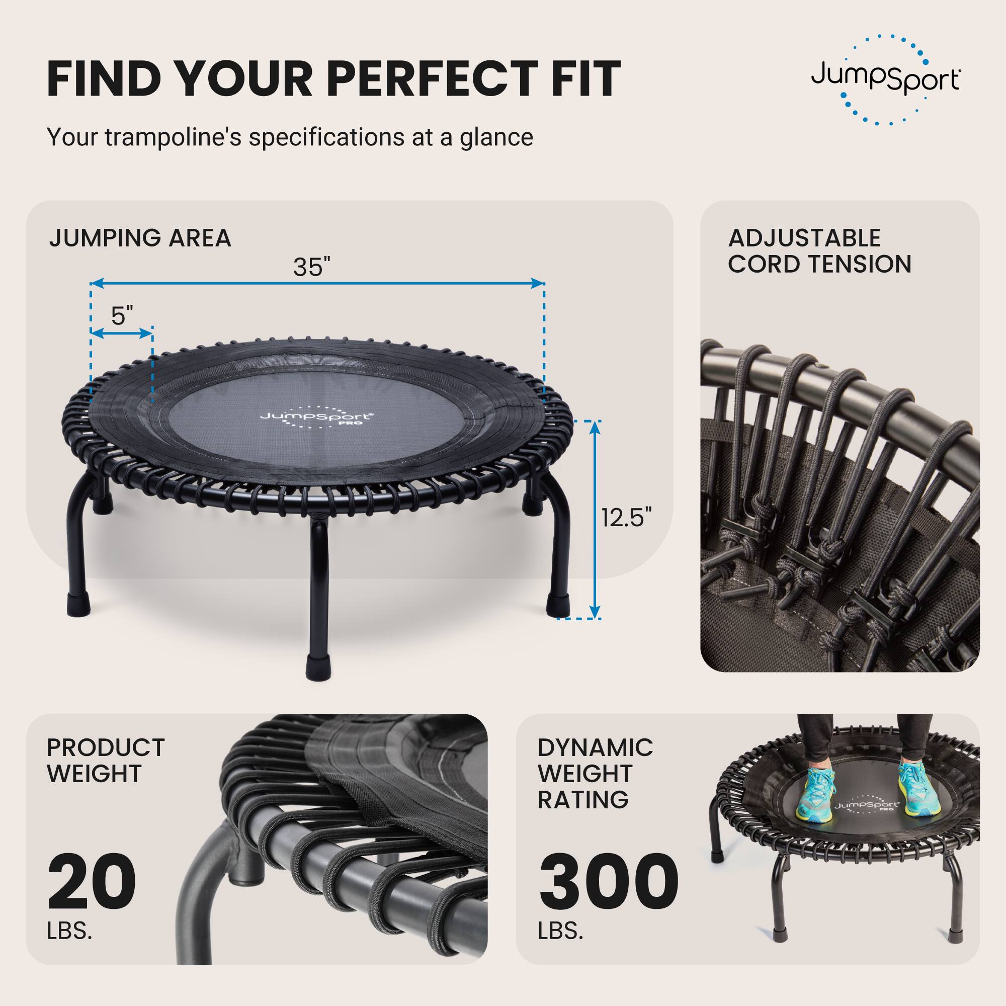 JumpSport 350 PRO Indoor Lightweight 39