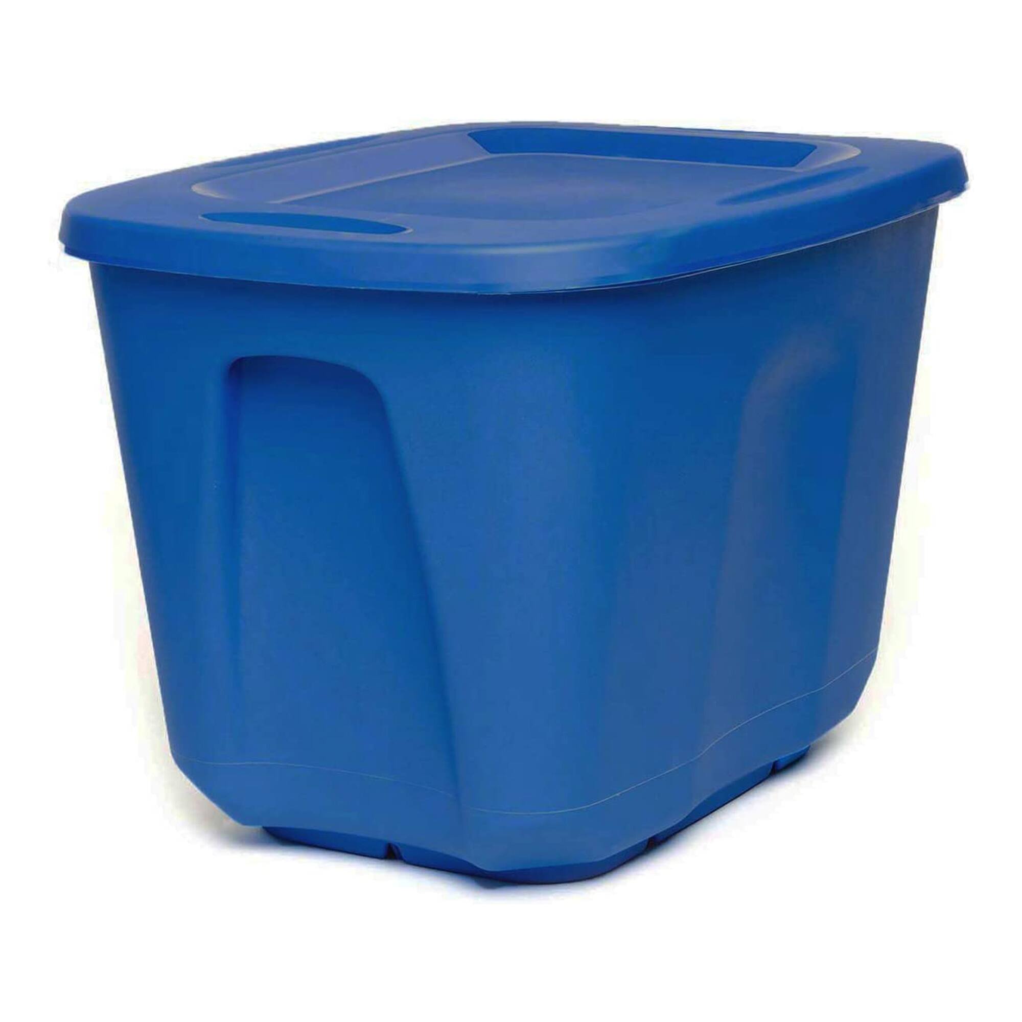 Alt View 8. Homz - HOMZ 10 Gallon Heavy Duty Plastic Storage Container Bin, Capri Blue (8 Pack) - Blue.