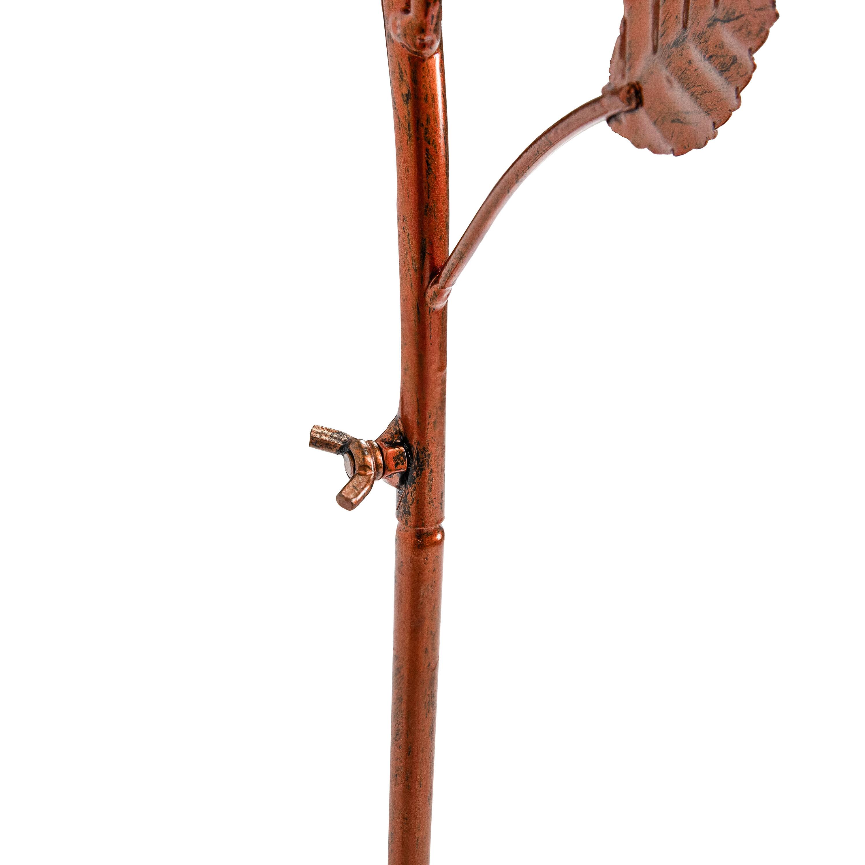 Alt View 7. Sunnydaze - Twirling Twigs Powder-Coated Iron Wind Spinner - 48" H - Copper.