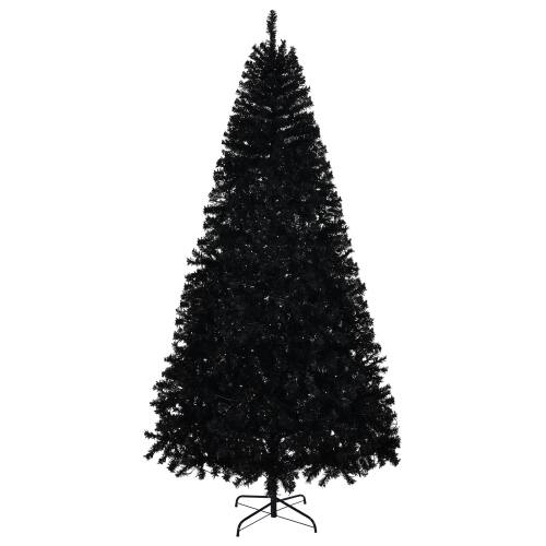 Alt View 4. Winado - Pre-Lit Hinged Artificial Christmas Tree with LED Light 8 Modes for Holiday Decoration - Black.