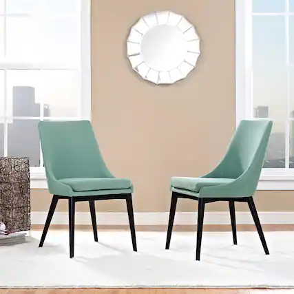 Front. Modway - Viscount Fabric Dining Side Chair Set of 2 by Modway - Laguna.