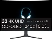 Alienware - AW3225QF 31.6" Quantum Dot OLED Curved Gaming Monitor - 240Hz - NVIDIA G-Sync - VESA - HDMI, USB-C - Lunar Light - Front_Zoom