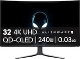 Alienware - AW3225QF 32" QD-OLED Curved 4K UHD 240Hz 0.03-ms G-SYNC Compatible Gaming Monitor with HDR (HDMI, DisplayPort) - Lunar Light