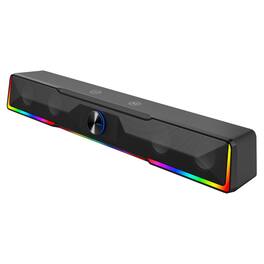 Dazzed Corner - Computer Speaker,Bluetooth/USB Soundbar with RGB Backlit - Black