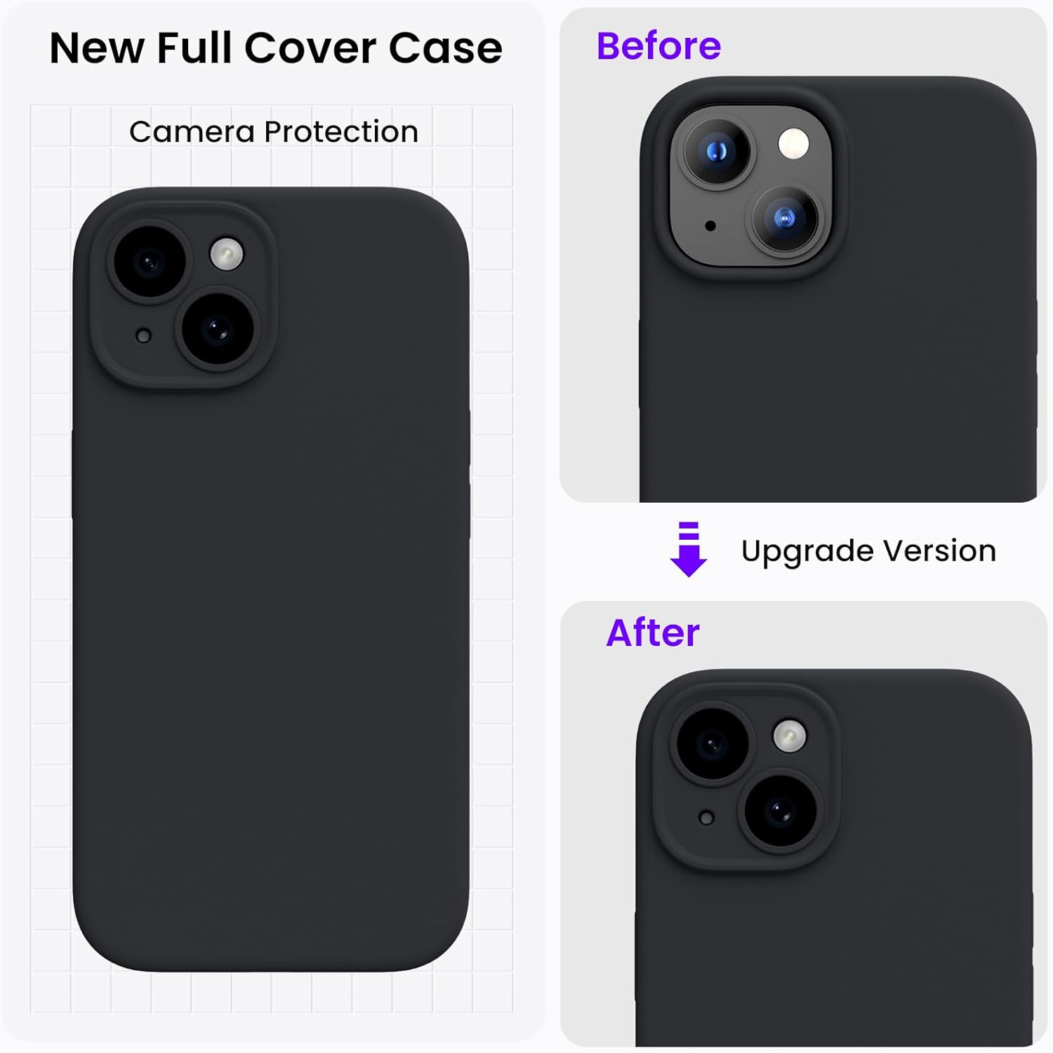 New Full Cover Case
Before
Upgrade Version
After
Camera Protection
