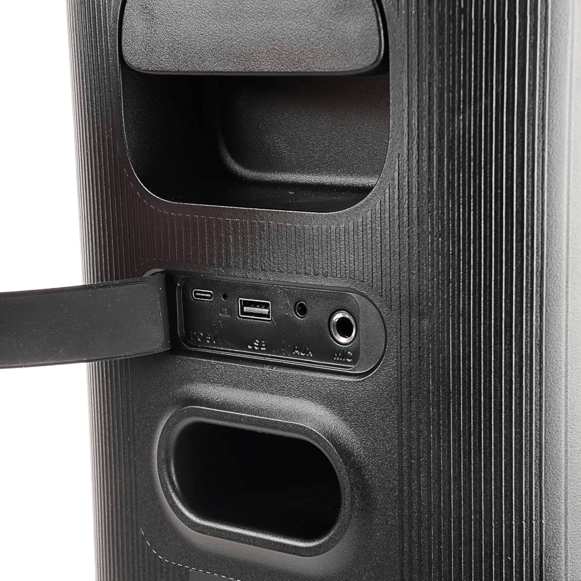 Alt View 3. iQ Sound - 2x5-Inch TWS Fusion Glow Portable Bluetooth Speaker - Black.