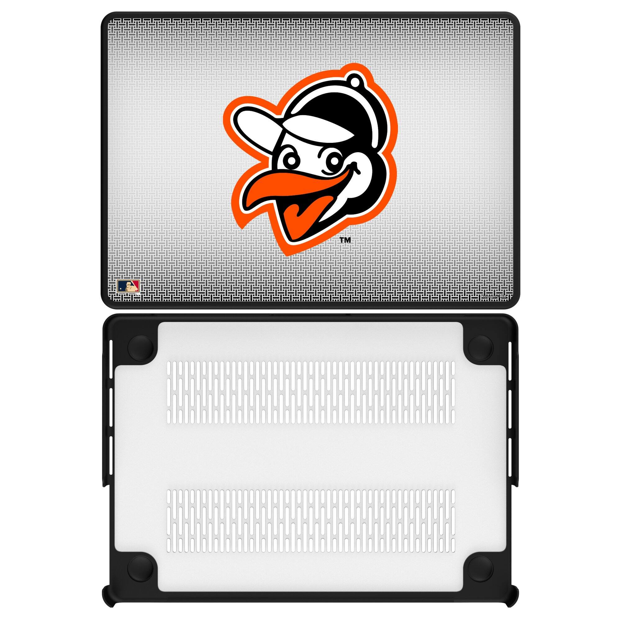 Front. Keyscaper - Baltimore Orioles Linen MacBook Case - Pro 14 in - Multicolor.