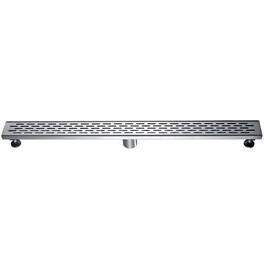Alfi - ABLD36C 36" Modern Stainless Steel Linear Shower Drain with Groove Holes - Silver