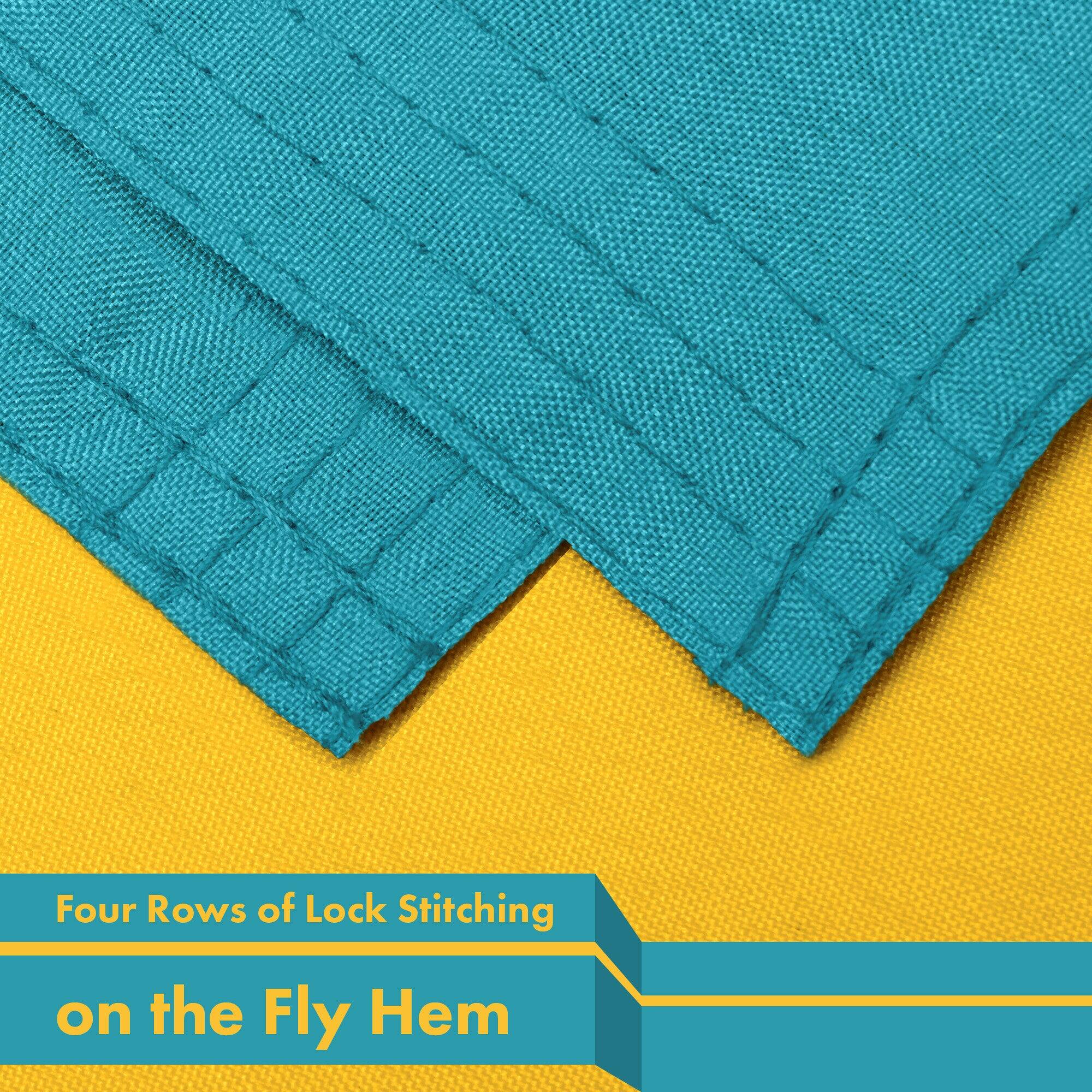 Four Rows of Lock Stitching on the Fly Hem