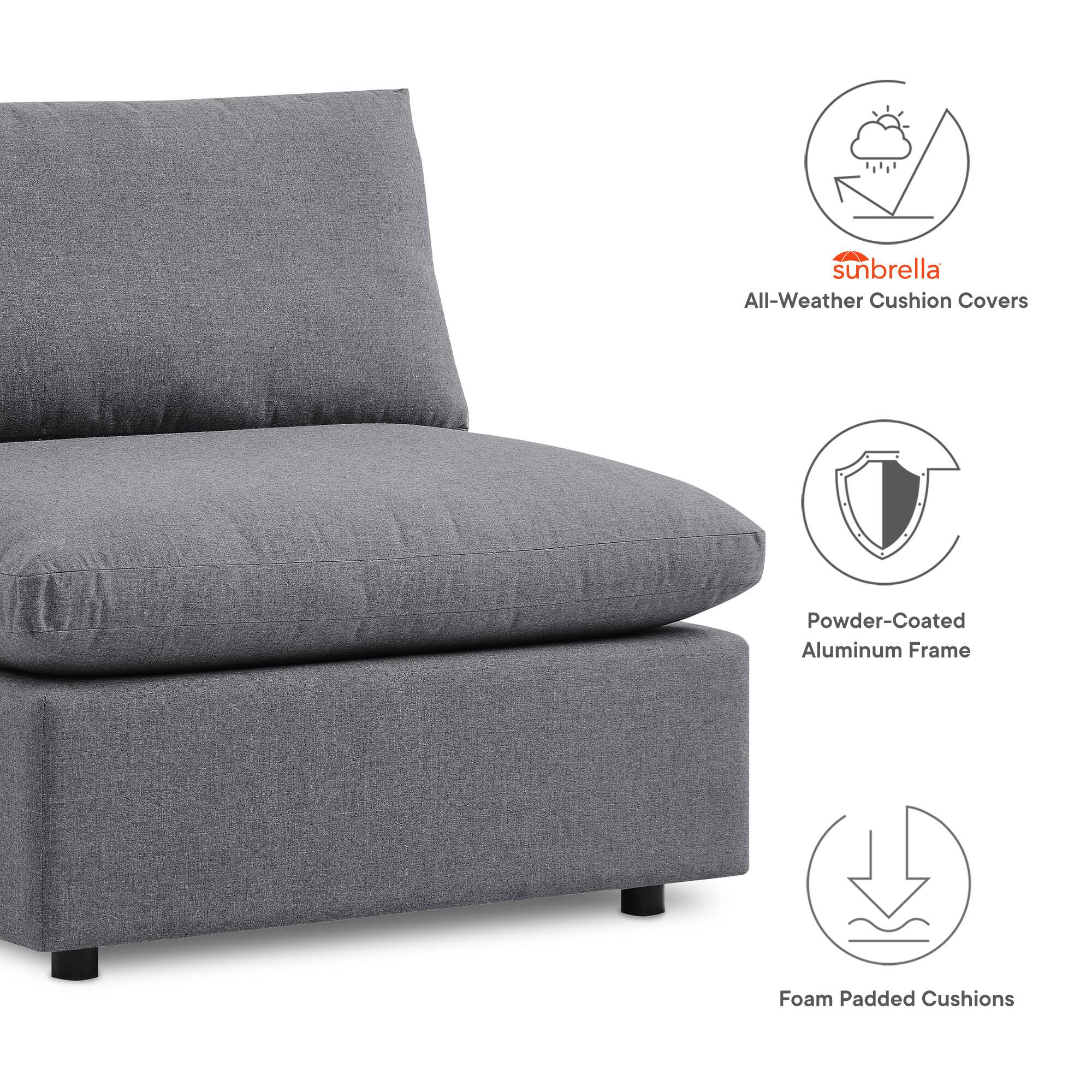 sunbrella All-Weather Cushion Covers Powder-Coated Aluminum Frame Foam Padded Cushions