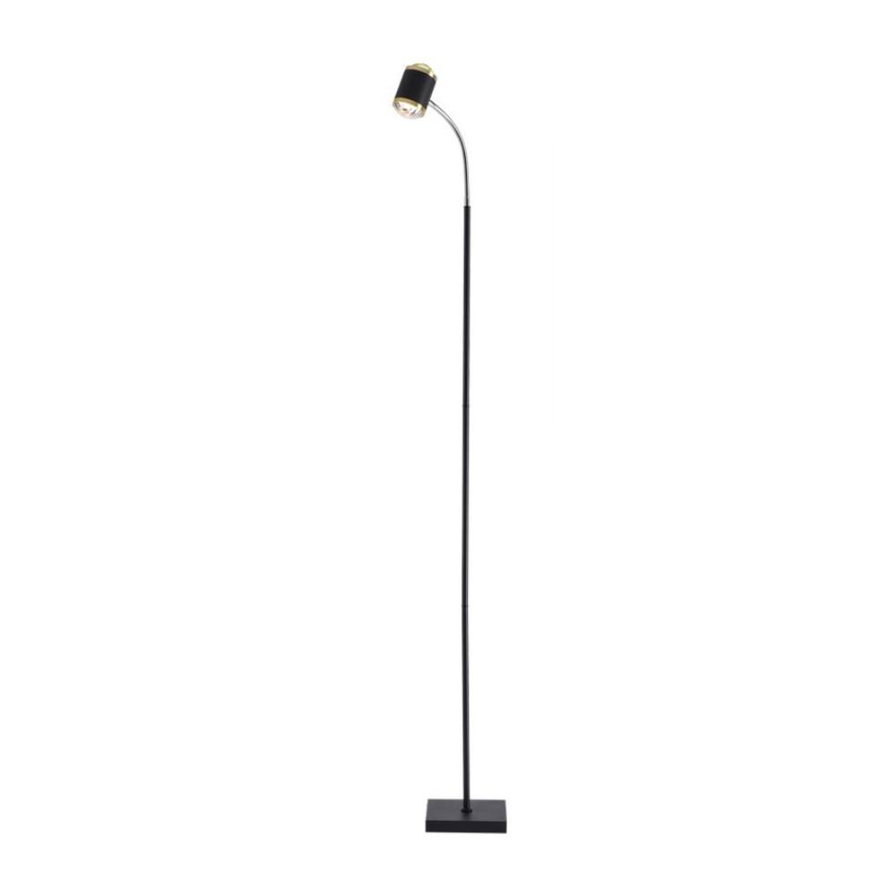 Back. Lamp Depot - Aurora Sunset Projection Floor Lamp with Adjustable Lamp Head - Black.