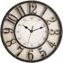 Dazzed Corner - 12 Inch Wall Clock, Silent Non-Ticking Battery Operated Decorative Wall Clock - Gold