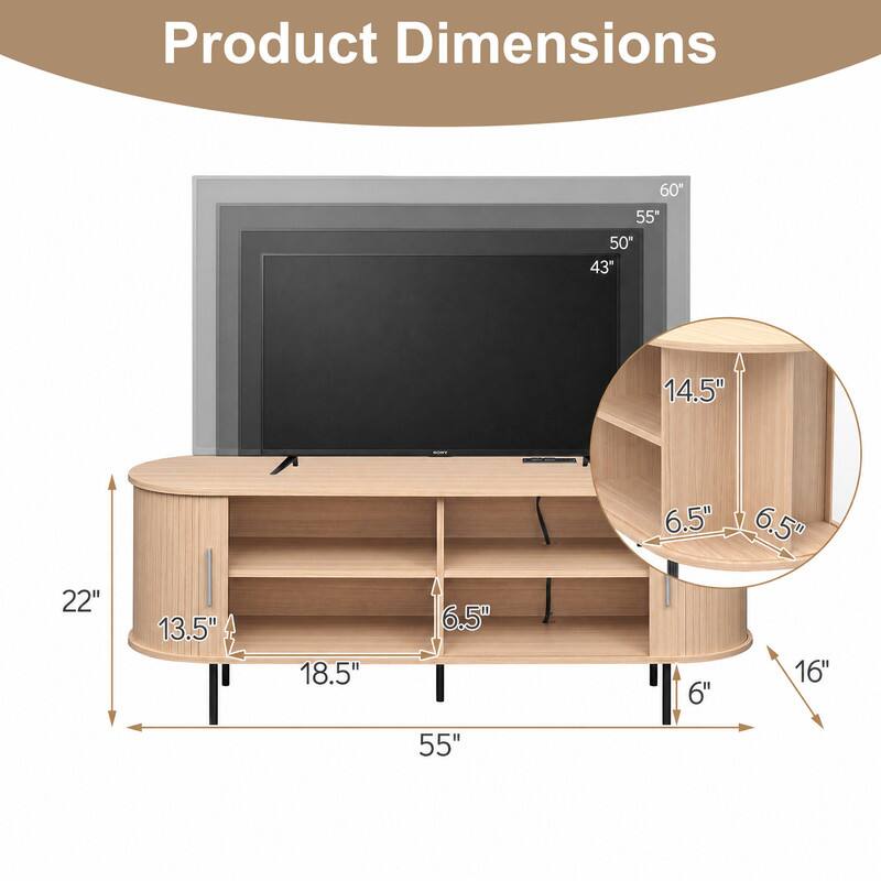 Product Dimensions

60" 55" 50" 43"
14.5"
22"
13.5"
18.5"
6.5"
6.5" 6.5" 16" 6"
55"