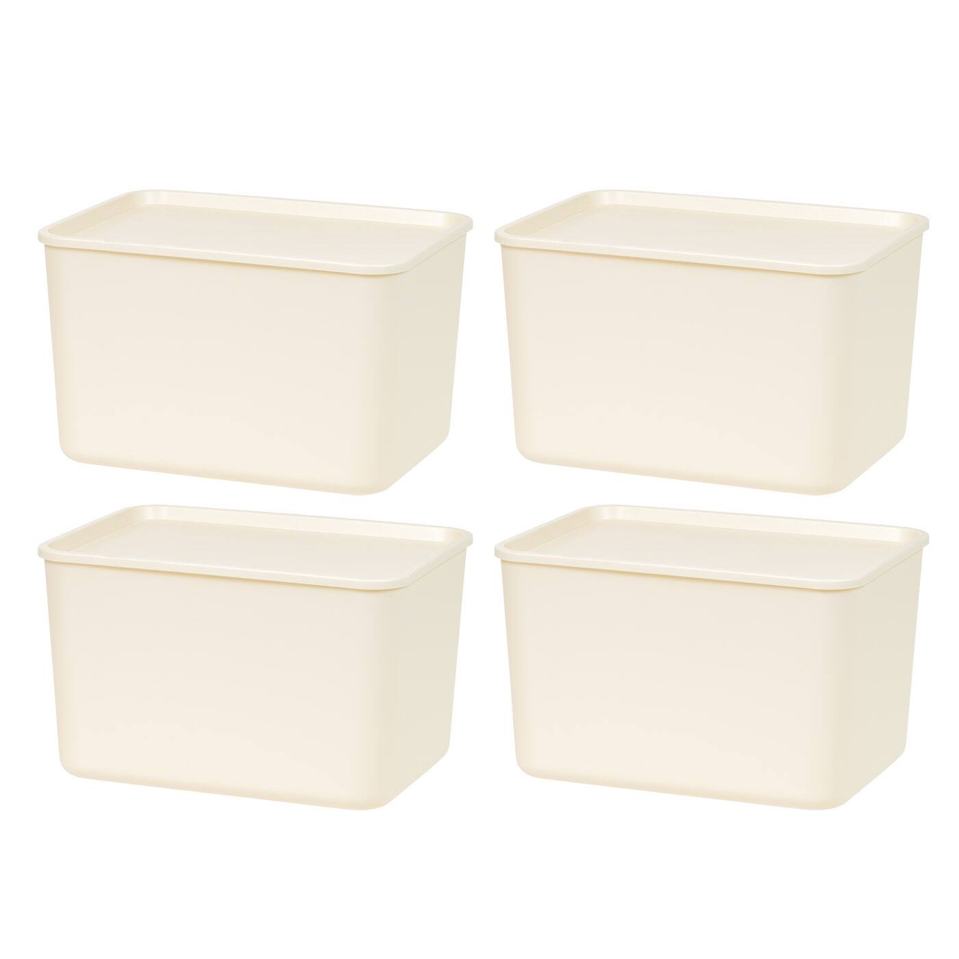 IRIS USA Plastic Modular Stackable Lidded Basket Storage organize Bins ...