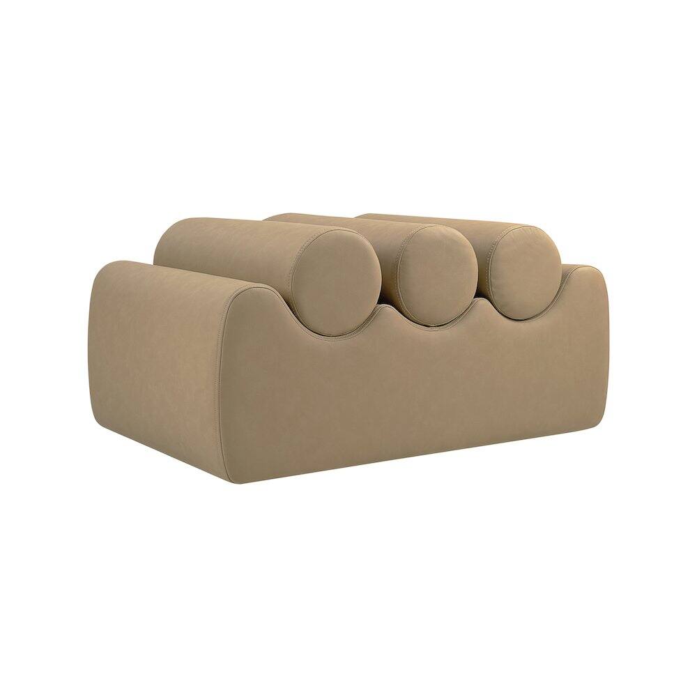 Alt View 4. Meridian Furniture - Rumble Tan Vegan Leather Bench - Brown.