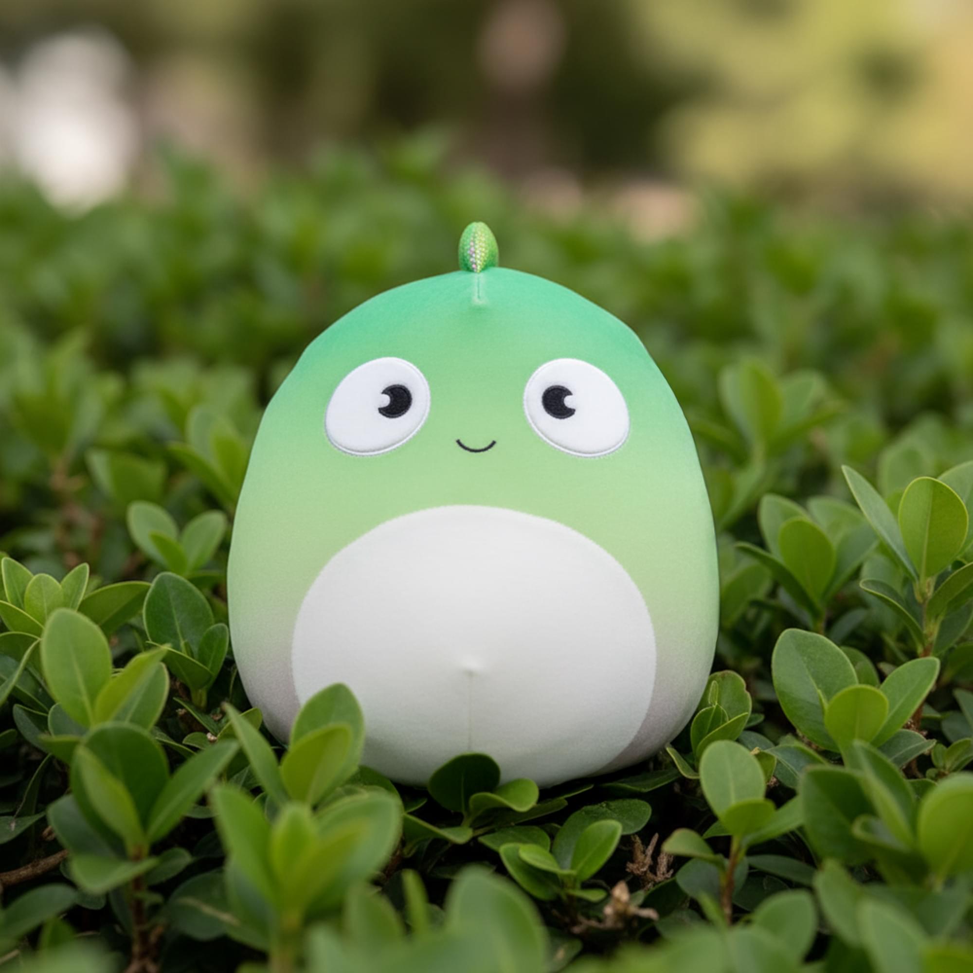 Alt View 3. Kellytoy - Squishmallows 8 Inch Plush | Denton The Chameleon - Green.