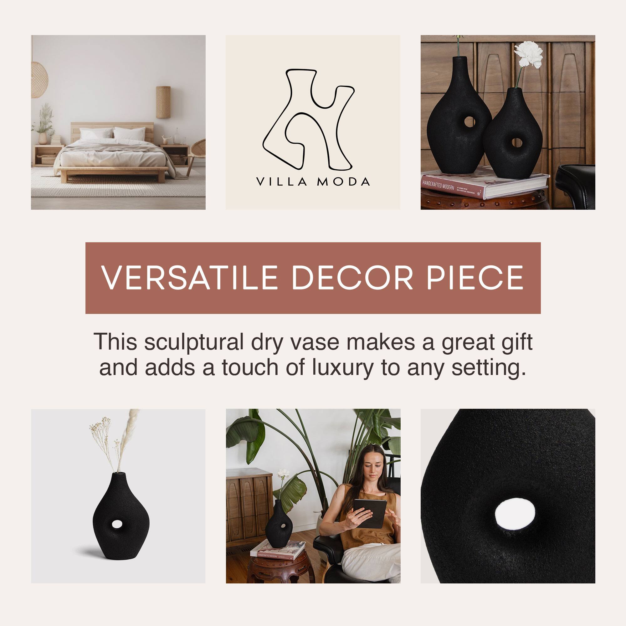 H VILLA MODA MNUMTD 00ON VERSATILE DECOR PIECE

This sculptural dry vase makes a great gift and adds a touch of luxury to any setting.