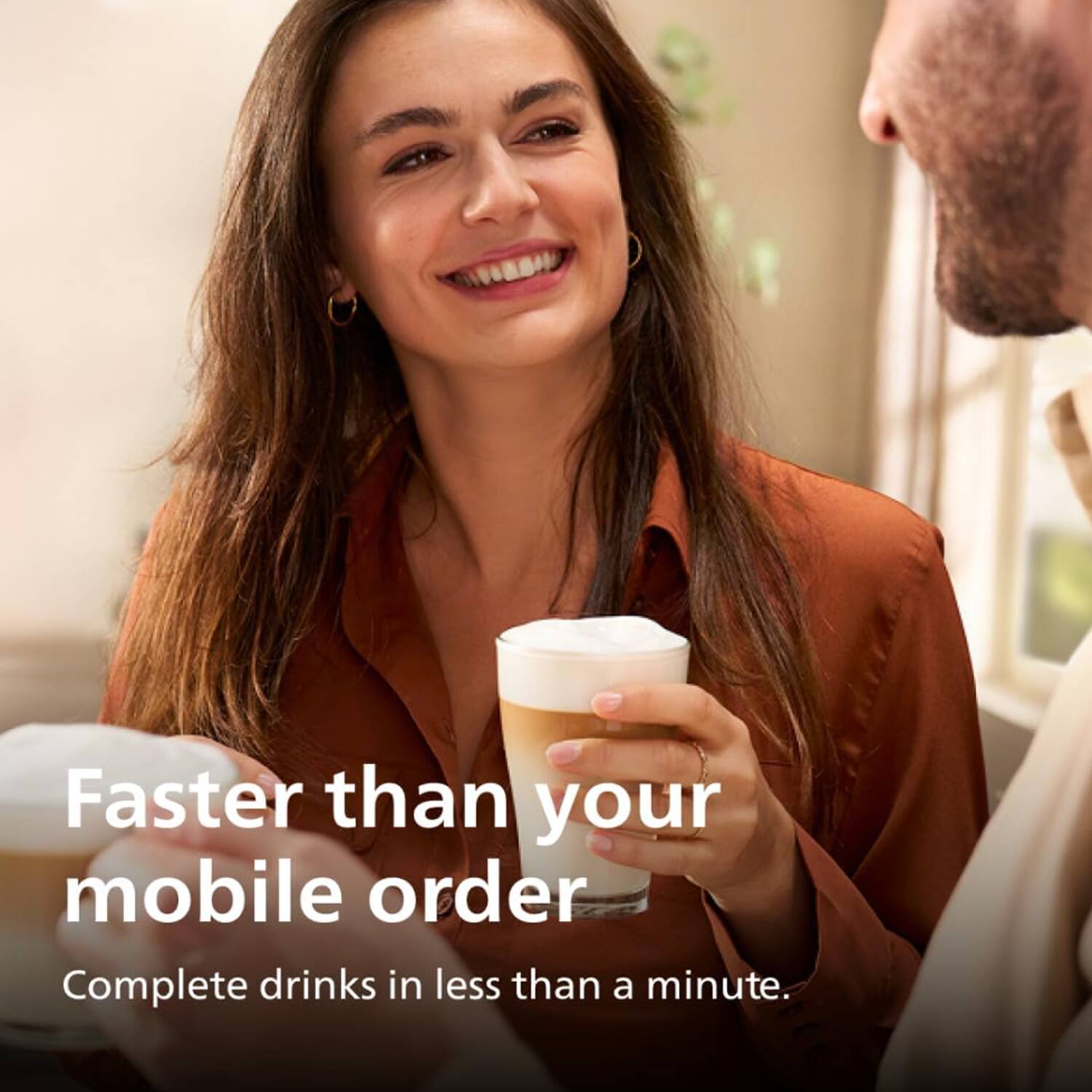Faster than your mobile order  
Complete drinks in less than a minute.