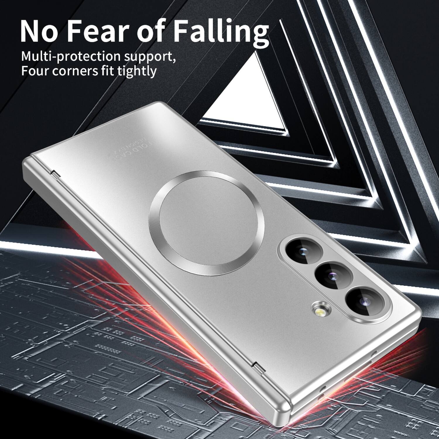 No Fear of Falling  
Multi-protection support,  
Four corners fit tightly  

DESIGN BY ZIES FOLD CASE