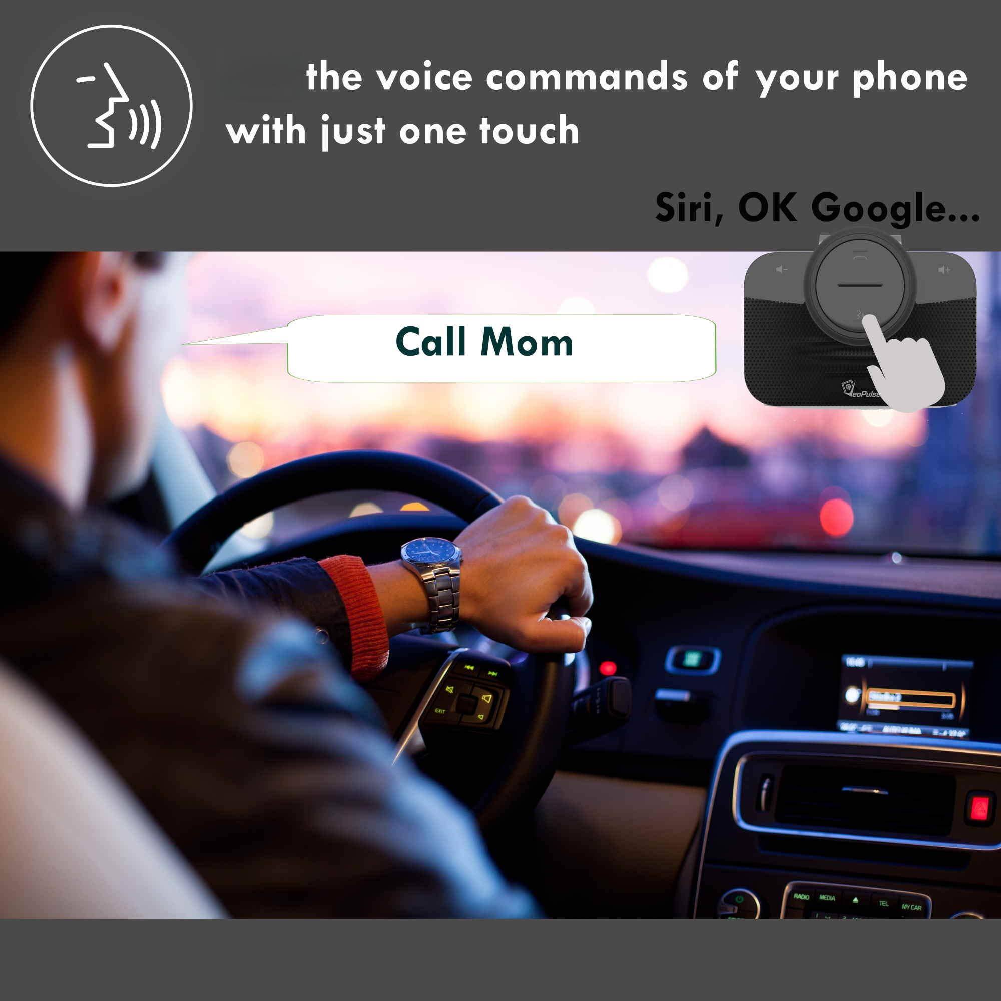 the voice commands of your phone with just one touch

Siri, OK Google...

Call Mom