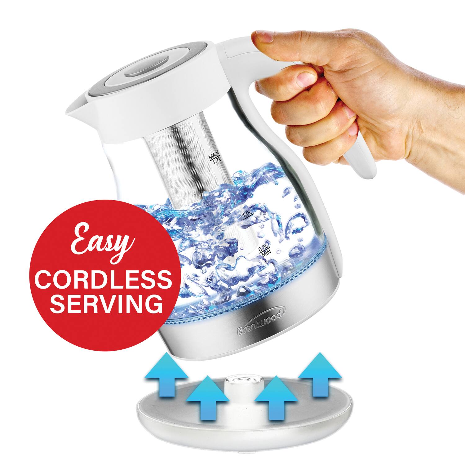MAX 1.7L Easy CORDLESS SERVING L.O.L 0.5L MIN Brenkwood