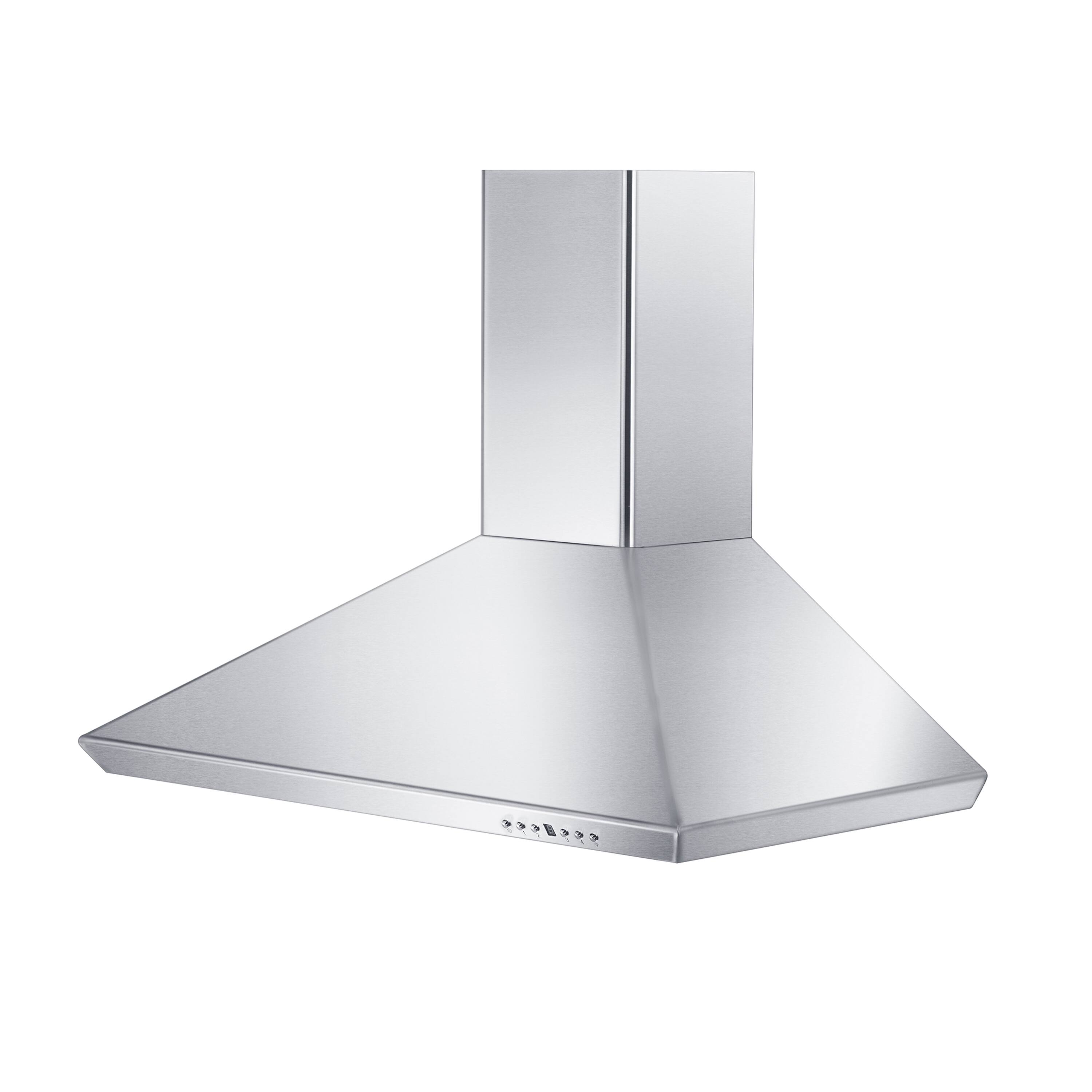 Left. ZLINE - ZLINE 36 in. Convertible Vent Wall Mount Range Hood in Stainless Steel (KF-36) - Stainless steel.