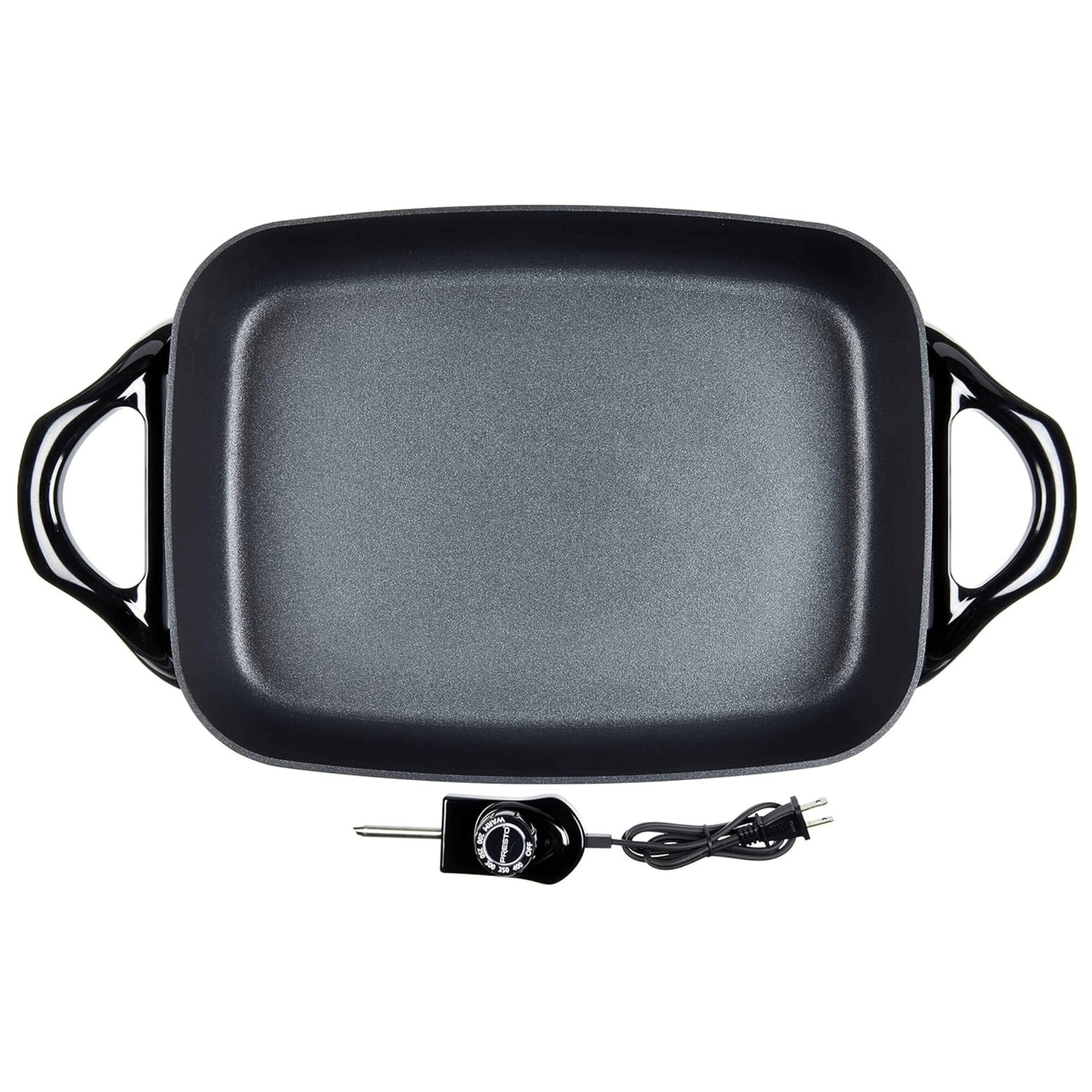 Alt View 4. Presto - 16-Inch Extra Large Non-Stick Skillet with Glass Lid - Black.