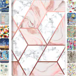 DuraSafe Cases - iPad Pro 9.7" 2016 Full-Cover Folio with Auto Sleep/Wake A1673 A1674 A1675 - Marble Pink