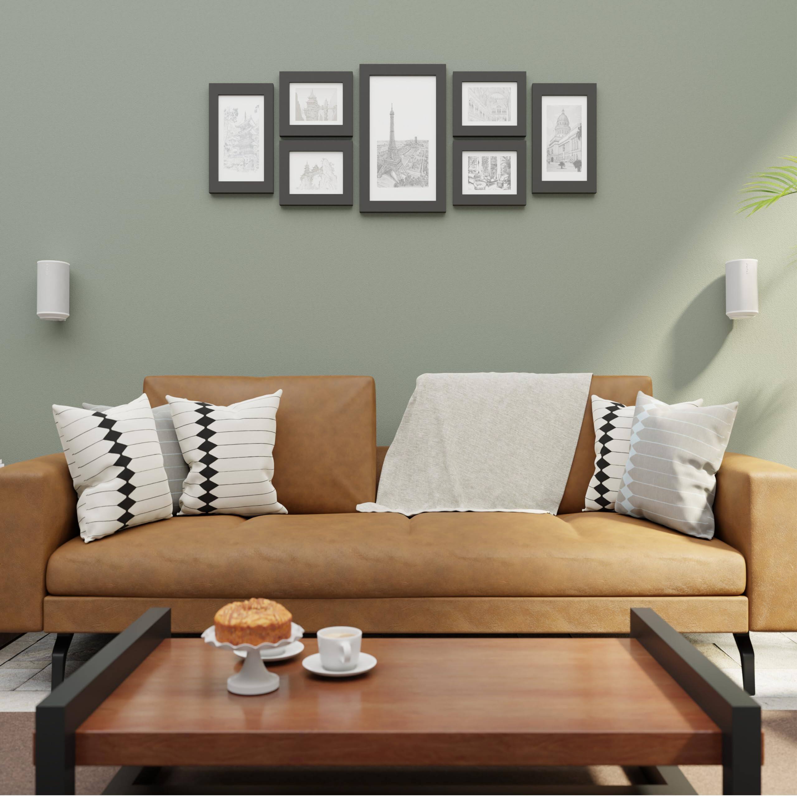 Alt View 4. Sanus - Sanus WSFME12 Fixed Speaker Wall Mounts for Sonos Era 100 - Pair (White) - White.