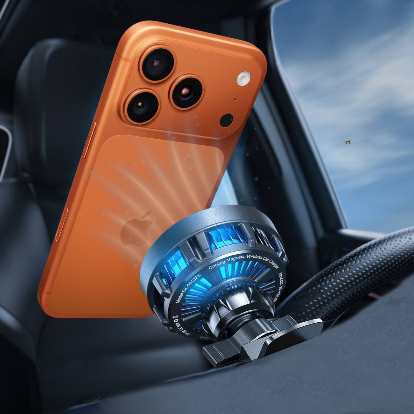 Magnetic Wireless Car Cooling Charger 60W Input, 30W Output