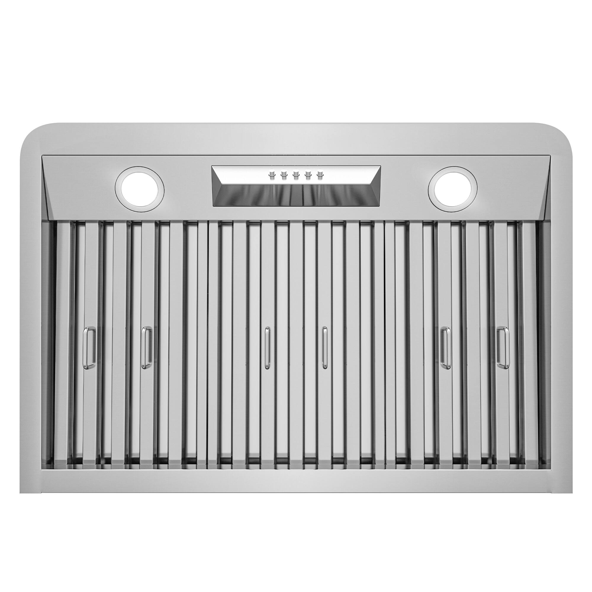 Alt View 4. COSMO - COS-QB75 30 in. Haven Collection 500 CFM Ducted Under Cabinet Range Hood, Button Control, LED Lights - Stainless Steel.