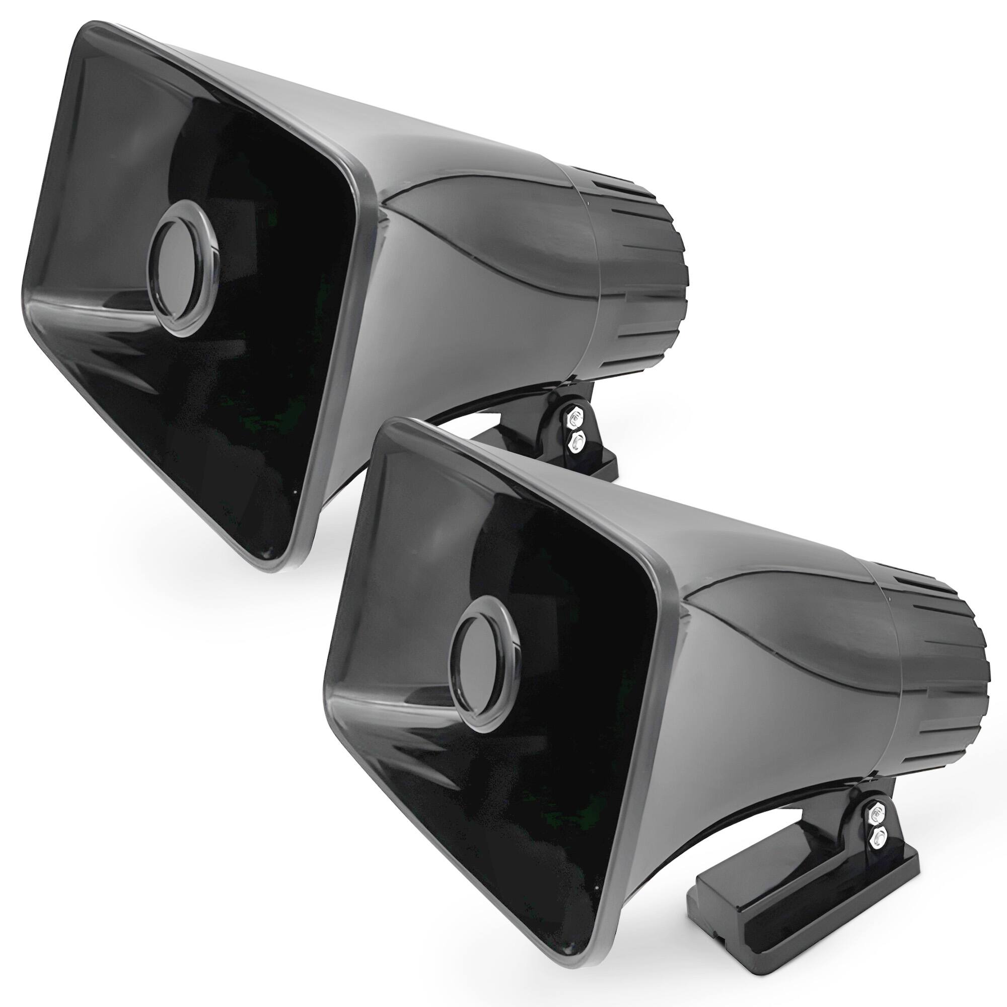 Front. Pyle - Pyle 8" PA Horn Speaker for Indoor/Outdoor Use, 65W Peak Power, Black, 2 Pack - Black.