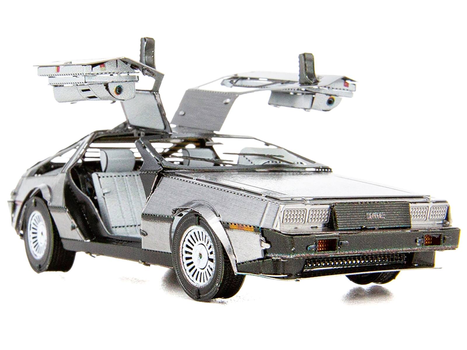 Angle. Metal Earth - Model Kit DeLorean Brushed Metal (Moderate Difficulty) Steel Model by Metal Earth - Grey.