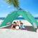 Left. Costway - 4 Person Instant Pop-up Camping Tent 2-in-1 Double-Layer Waterproof Tent - Green.