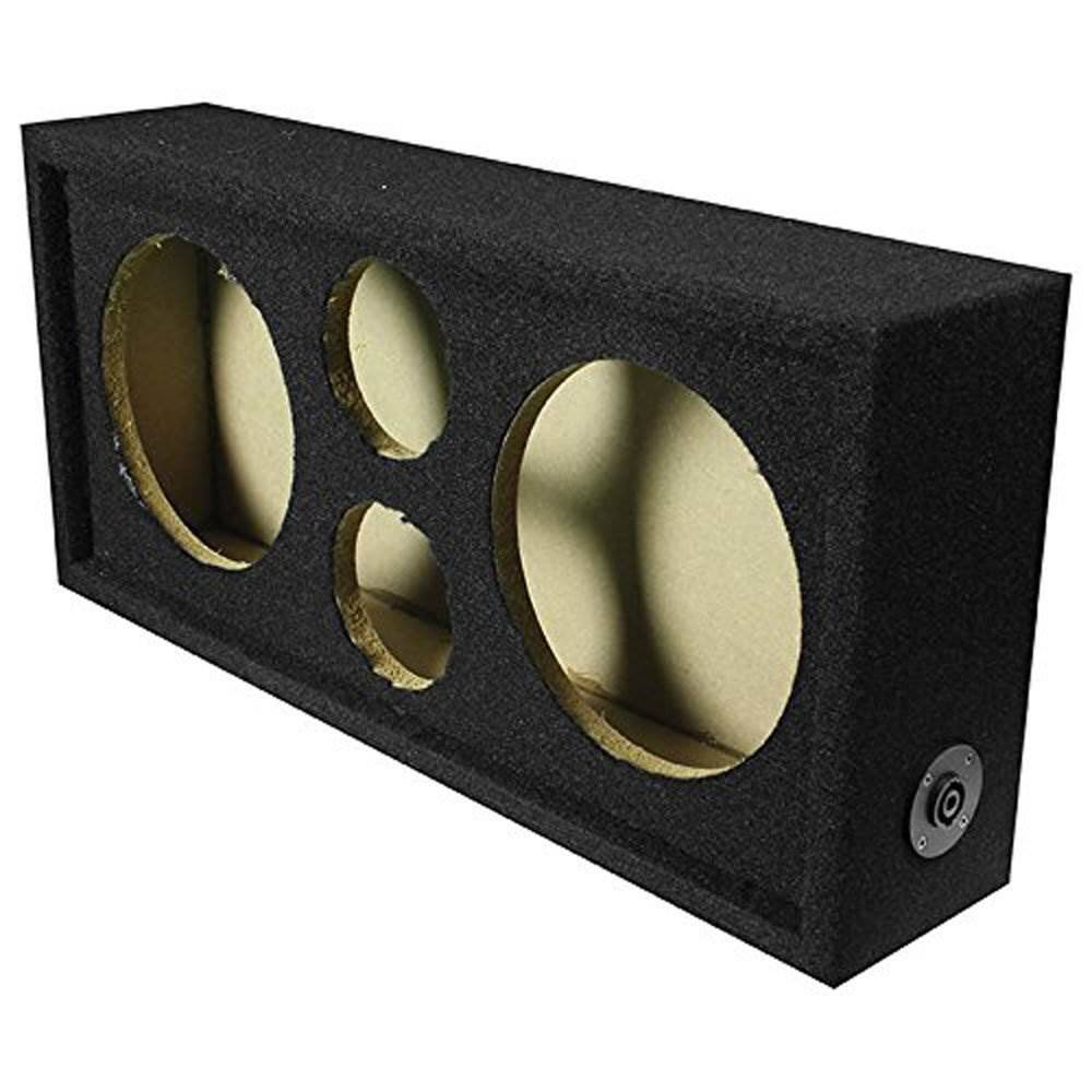 Alt View 2. QPower - Q Power Car Audio Subwoofer Enclosure Box Chuchero For 8" Mids and 3" Tweeters - Black.