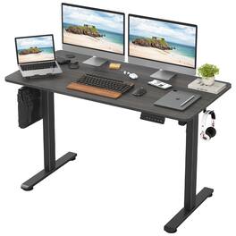 APRILSOUL - Electric Standing Desk Adjustable Height Sit Stand Home Office Splice Board - Brown