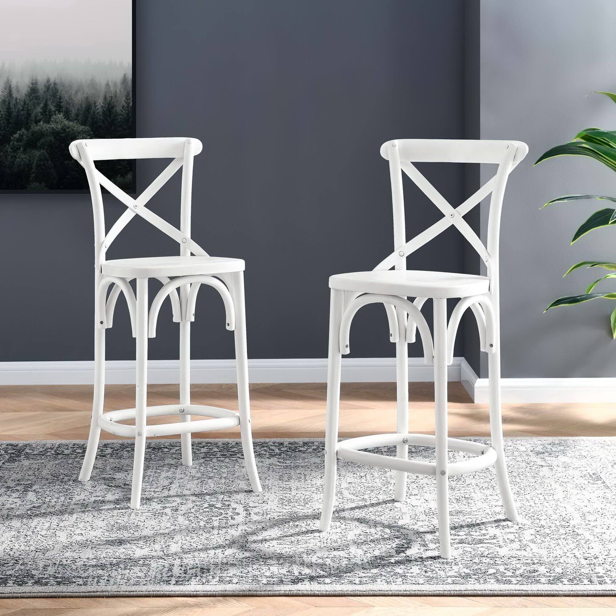 Alt View 5. Modway - Gear Counter Stool by Modway - White.