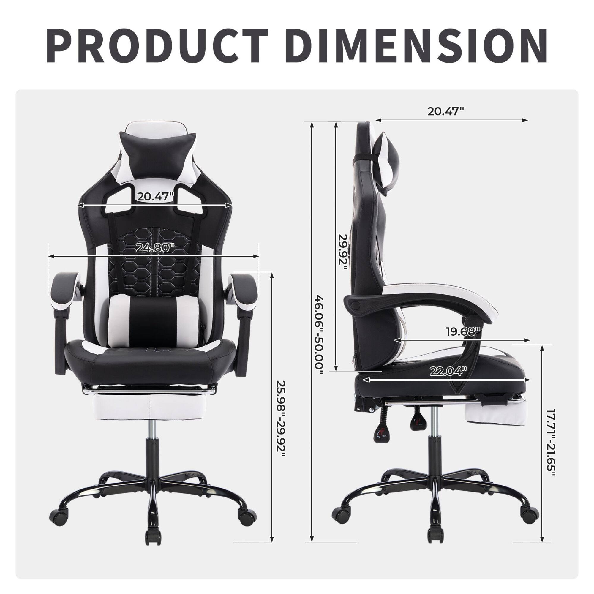 PRODUCT DIMENSION

- Width: 20.47"
- Depth: 24.80"
- Height: 25.98" - 29.92"
- Seat Height: 46.06" - 50.00"
- Seat Width: 19.68"
- Seat Depth: 22.04"
- Back Height: 20.47"
- Back Width: 20.47"
- Armrest Height: 25.98" - 29.92"
- Armrest Width: 17.71" - 21.65"