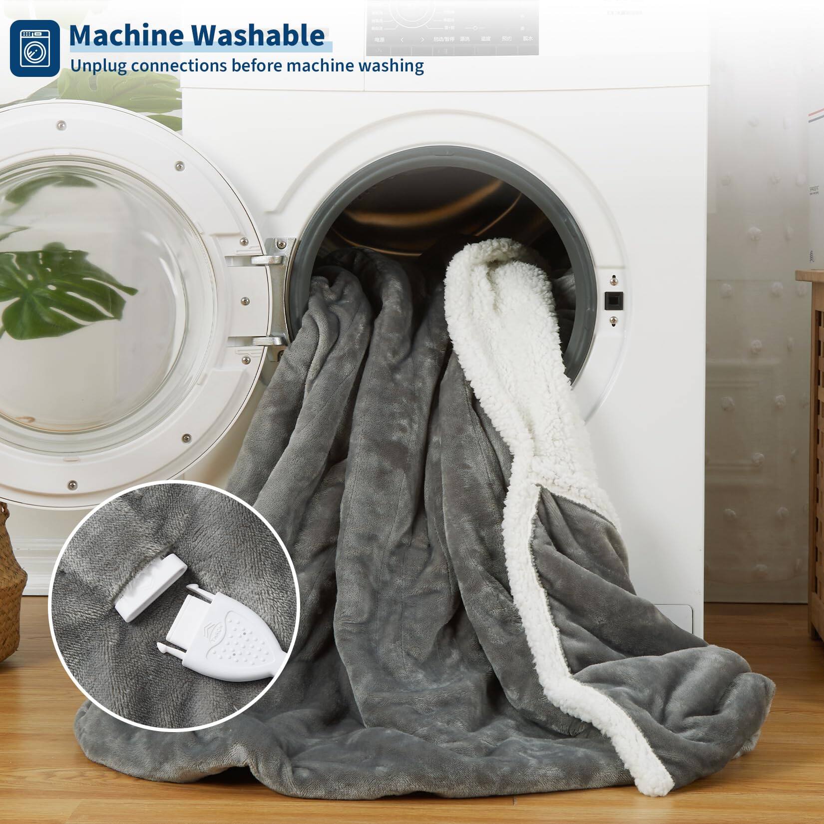 Machine Washable  
Unplug connections before machine washing