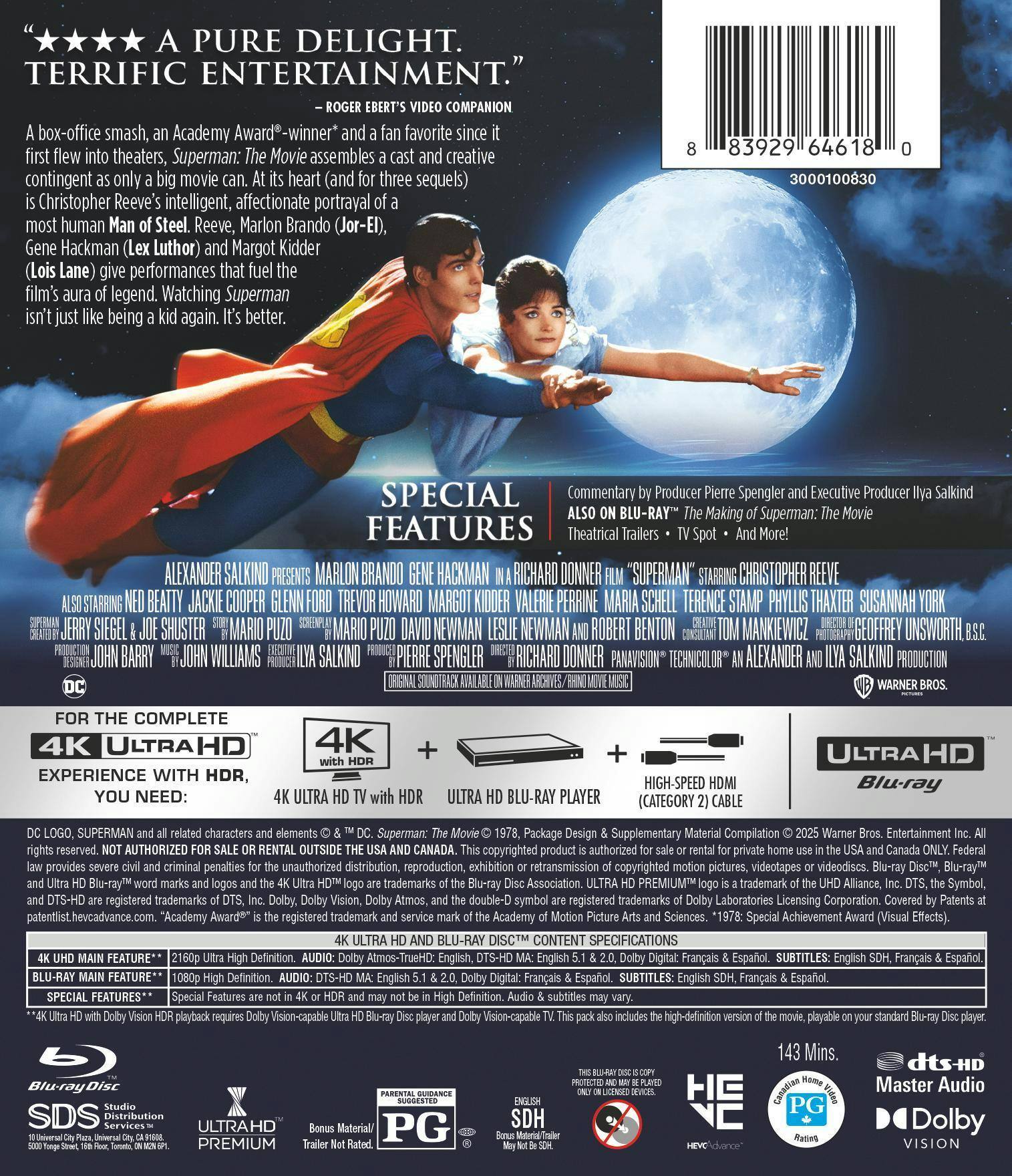 Back. Superman   - 4K Blu-Ray.