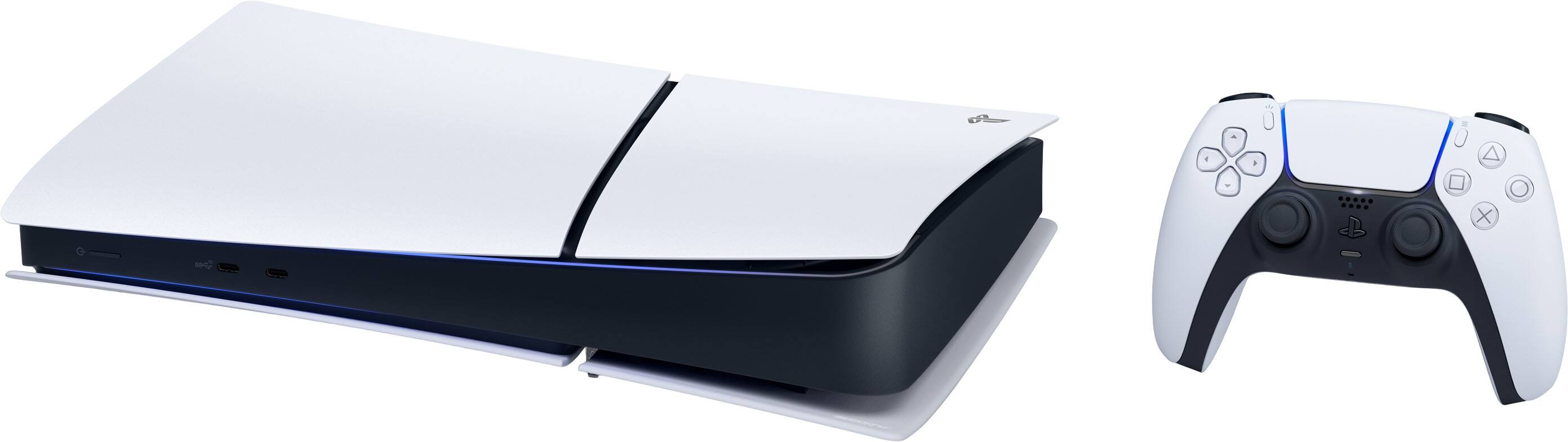 Alt View 1. Sony Interactive Entertainment - PlayStation 5 Digital Edition 825GB – Fortnite Flowering Chaos Bundle - White.