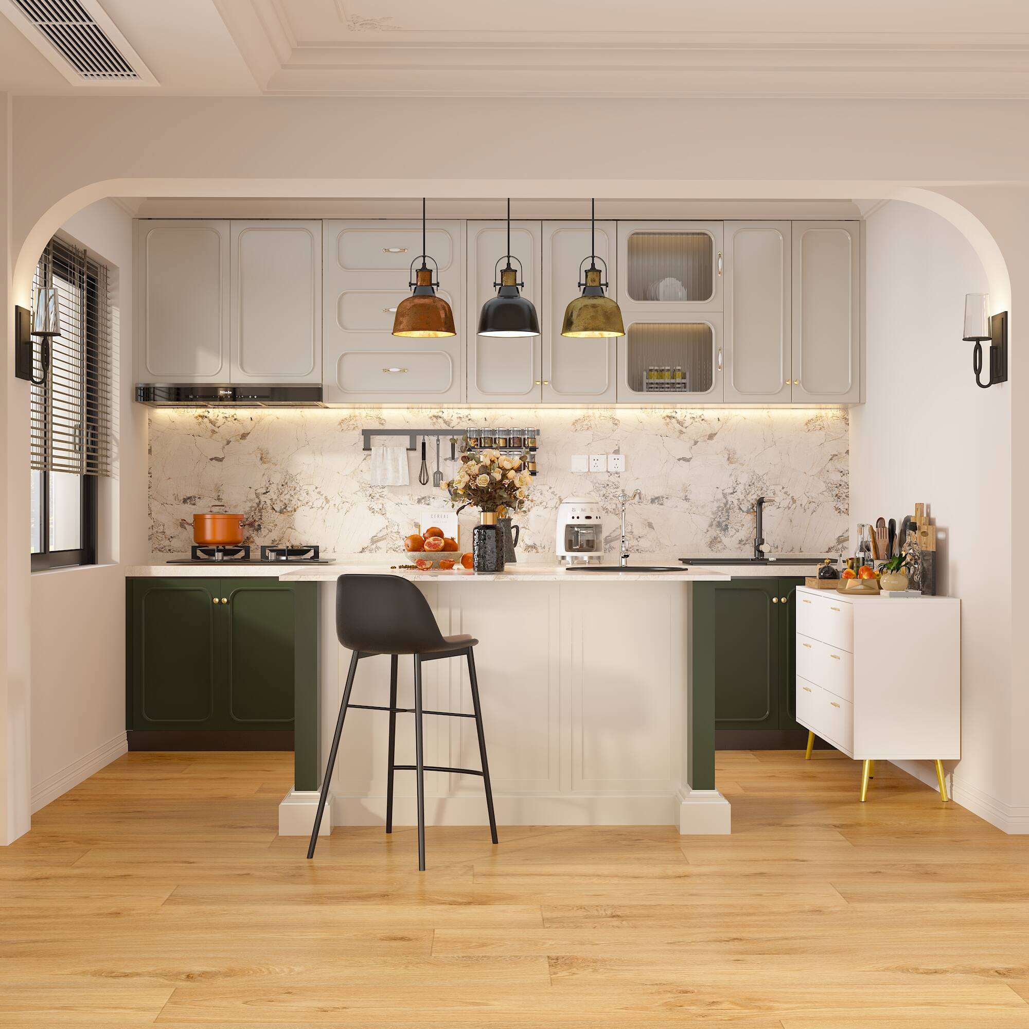 Alt View 10. FUFU & GAGA - FUFU&GAGA 6 - Drawer Double Dresser - Elevated Storage for Modern Living - White.