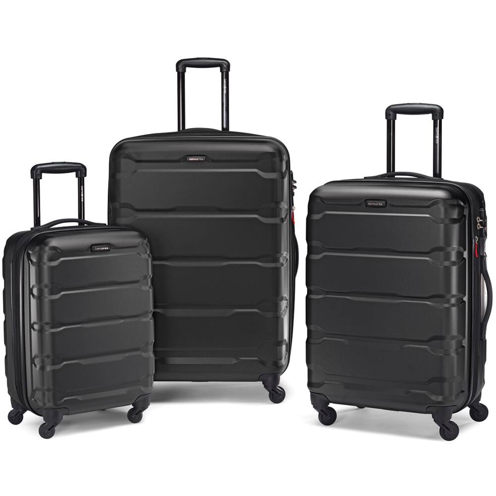 Alt View 3. Samsonite - Omni Hardside Nested 3pc. Luggage Set, Black w/ 10pc Accessory Bundle - Black.