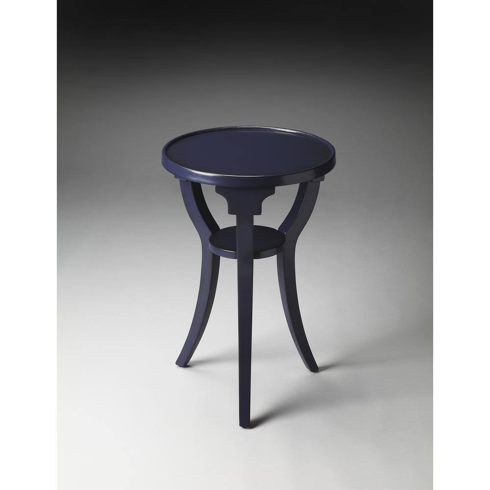 Left. Butler Specialty - Dalton Round 15.75"W Side Table - Blue.